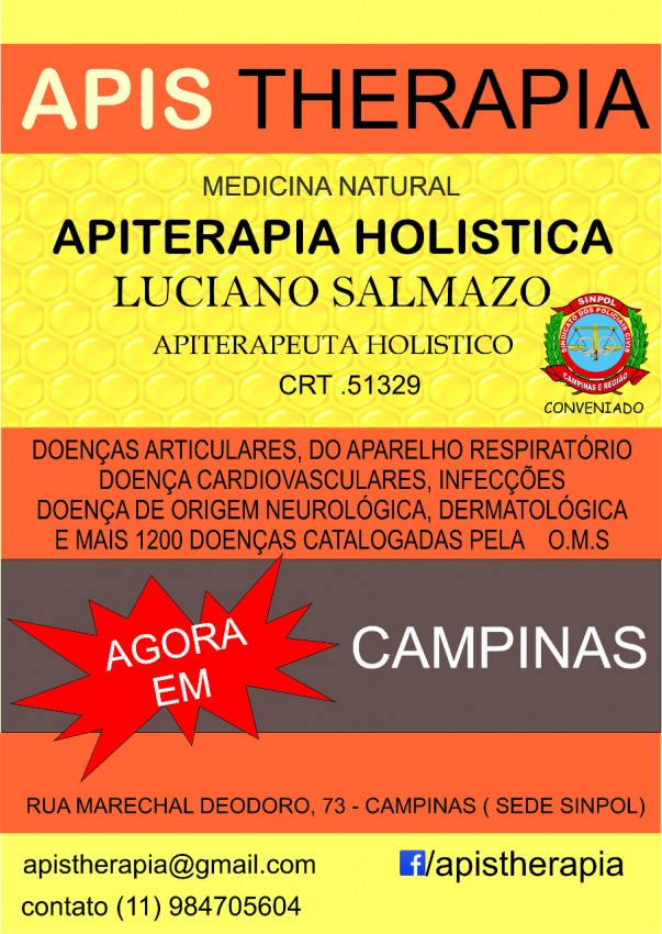 SINPOL CAMPINAS FIRMOU CONVÊNIO COM APIS THERAPIA
