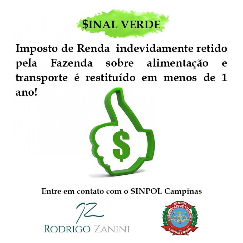 SINPOL CAMPINAS: RECEBIMENTO DE AÇÃO JUDICIAL EM 10 MESES