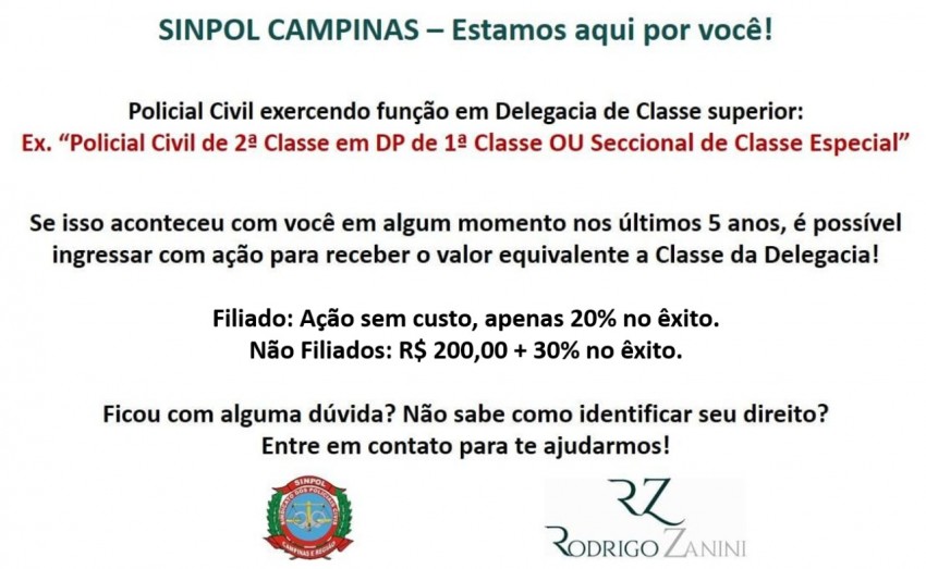 COMUNICADO SINPOL CAMPINAS